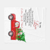 To My Love One Christmas town フリースブランケット (正面(横))