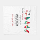 To My Love One Christmas town フリースブランケット (正面(横))