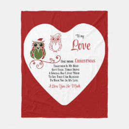 To My Love One Christmas town フリースブランケット