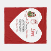 To My Love One Christmas town フリースブランケット (正面(横))