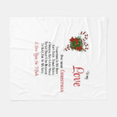 To My Love One Christmas town フリースブランケット (正面(横))