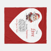 To My Love One Christmas town フリースブランケット (正面(横))