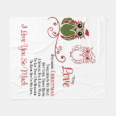 To My Love One Christmas town フリースブランケット (正面(横))