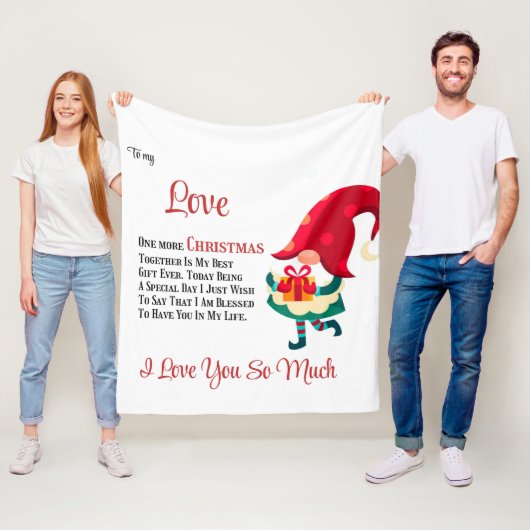 To My Love One Christmas town フリースブランケット (インサイチュ)