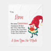 To My Love One Christmas town フリースブランケット (正面)
