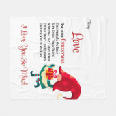 To My Love One Christmas town フリースブランケット (正面(横))