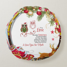 To My Love One Christmas town ラウンドクッション