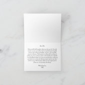To My Maid of Honor My Wedding Day Elegant Script サンキューカード (内部)