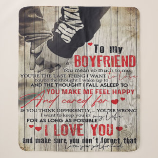 To My Man Gift, Personalized Gift To My Husband シェルパブランケット