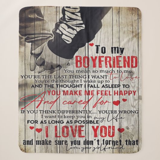 To My Man Gift, Personalized Gift To My Husband シェルパブランケット (正面)