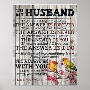 To My Man Gift, Personalized Gift To My Husband ポスター