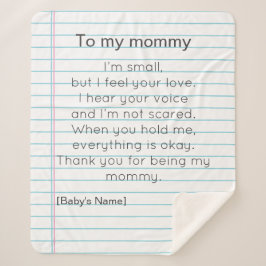 To My Mommy for First Mother's day personalized  シェルパブランケット