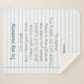 To My Mommy for First Mother's day personalized シェルパブランケット (正面(横))