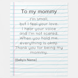 To My Mommy for First Mother's day personalized  フリースブランケット