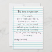 To My Mommy for First Mother's day personalized  招待状 (正面)