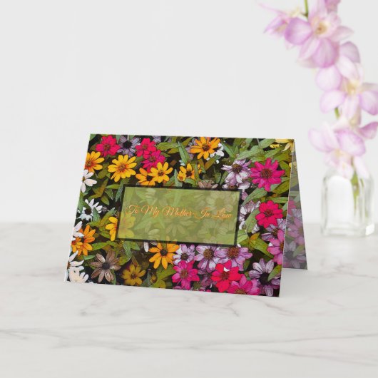 To My Mother-In-Law/ floral/Lucky Me カード (蘭)