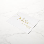 To My Mother on My Wedding Day Elegant Script 箔招待状ポストカード (回転した状態)