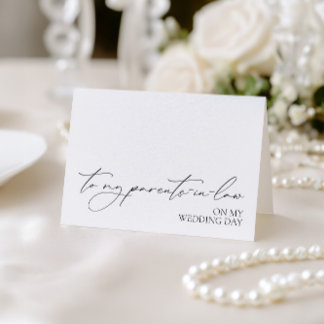 "To My Parents-in-law On My Wedding Day" Card サンキューカード