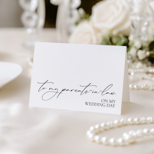 "To My Parents-in-law On My Wedding Day" Card サンキューカード