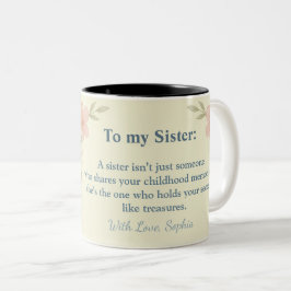To My Sister – Custom Photo Coffee Mug ツートーンマグカップ
