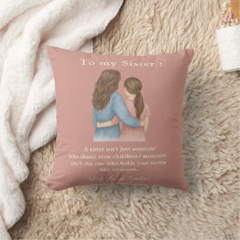 To My Sister – Custom Photo & Message Pillow クッション