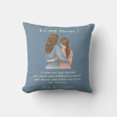 To My Sister – Custom Photo & Message Pillow クッション (正面)
