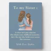 To My Sister – Custom Photo Message Plaque フォトプラーク (正面)