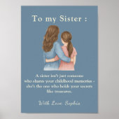 To My Sister – Custom Photo Message Poster ポスター (正面)