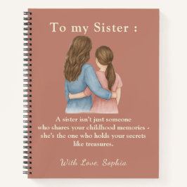To My Sister – Custom Photo Notebook Gift ノートブック
