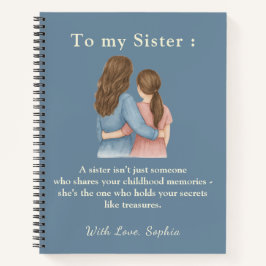 To My Sister – Custom Photo Notebook Gift ノートブック