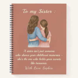 To My Sister – Custom Photo Notebook Gift ノートブック