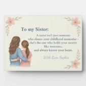 To My Sister – Custom Photo Plaque Gift フォトプラーク (正面)