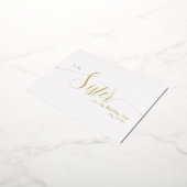 To My Sister on My Wedding Day Elegant Script 箔招待状ポストカード (回転した状態)