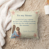 To My Sister – Sweet Personalized Gift Pillow クッション (ブランケット)