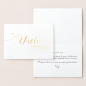 To My Uncle On My Wedding Day Elegant Script 箔カード (ディスプレー)
