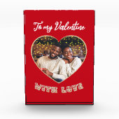 To My Valentine Red Heart Custom フォトブロック (正面)