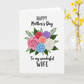 To My Wife Mothers Day Bouquet Card カード (黄色い花)