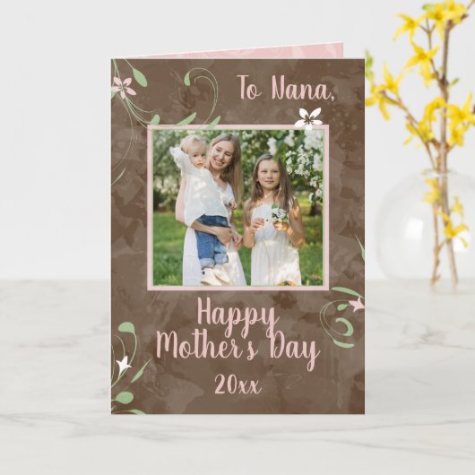 To Nana春おばあちゃんの母の日の写真 カード (黄色い花)