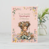 To Our Beautiful Granddaughter At Christmas シーズンカード (スタンド正面)