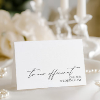 "To Our Officiant On Our Wedding Day" Card サンキューカード