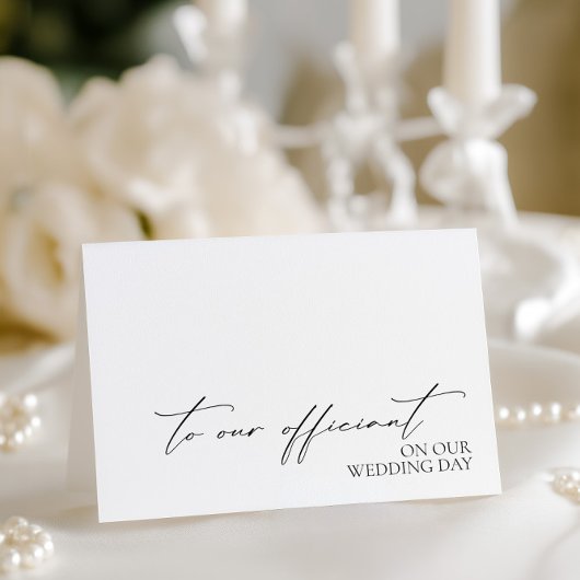 "To Our Officiant On Our Wedding Day" Card サンキューカード