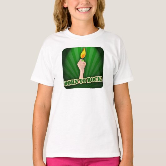 To Rockライター生まれデザイン漫画 Tシャツ (正面)