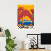 To South America Vintage Travel Poster ポスター (ホームオフィス)