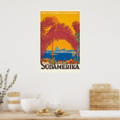 To South America Vintage Travel Poster ポスター (キッチン)