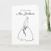 To the Future Mrs Wedding Dress Greeting Card カード (正面)