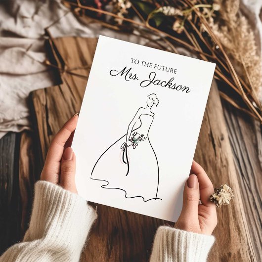 To the Future Mrs Wedding Dress Greeting Card カード