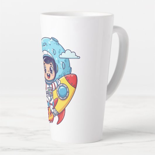 To the moon カフェラテマグ (右アングル)