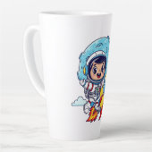 To the moon カフェラテマグ (左アングル)