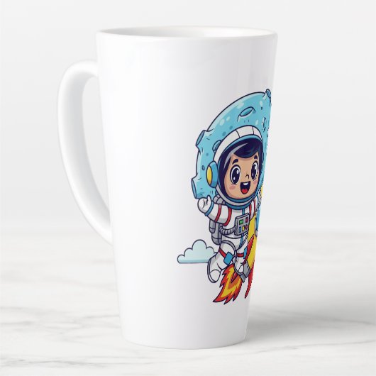 To the moon カフェラテマグ (左アングル)