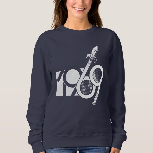 To the Moon 69 - white スウェットシャツ (正面)